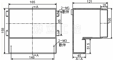 超聲波明渠流量計(jì)主機(jī)尺寸圖